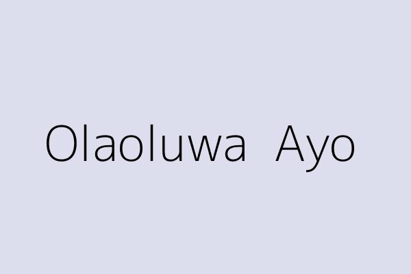 Olaoluwa  Ayo